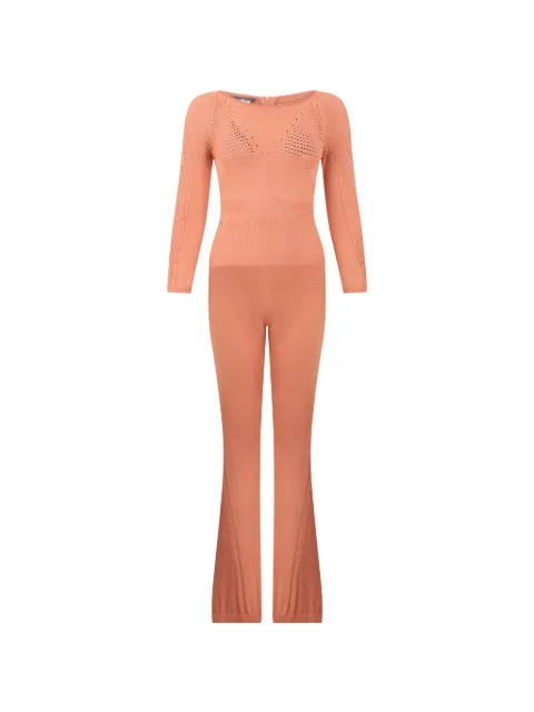 Alberta Ferretti perforated flared jumpsuit