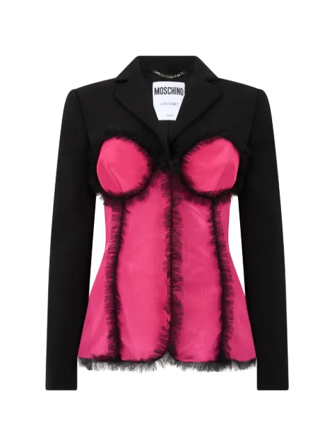 Moschino corset-style fitted jacket