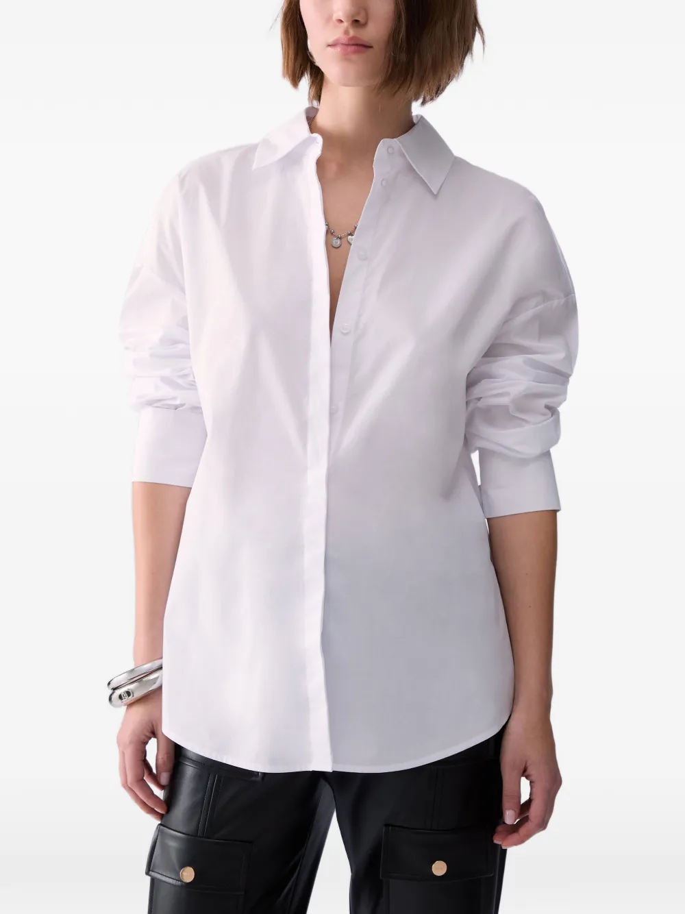 LIU JO Blouse met split aan de achterkant Wit