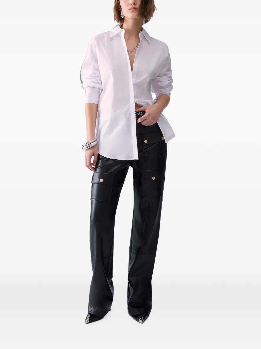 LIU JO Blouse met split aan de achterkant Wit