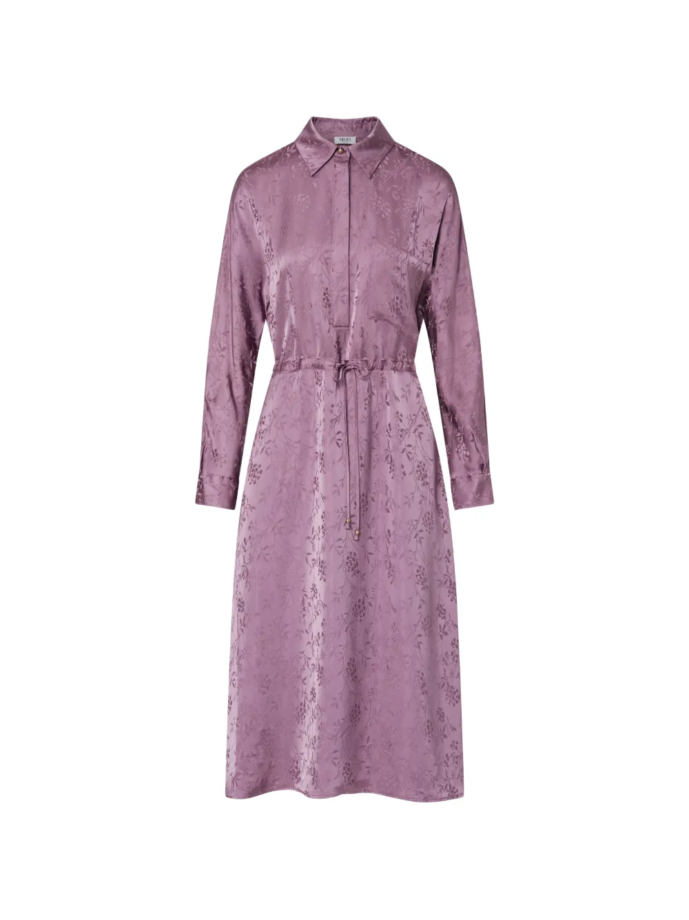 LIU JO midi dress in jacquard satin - Rosa