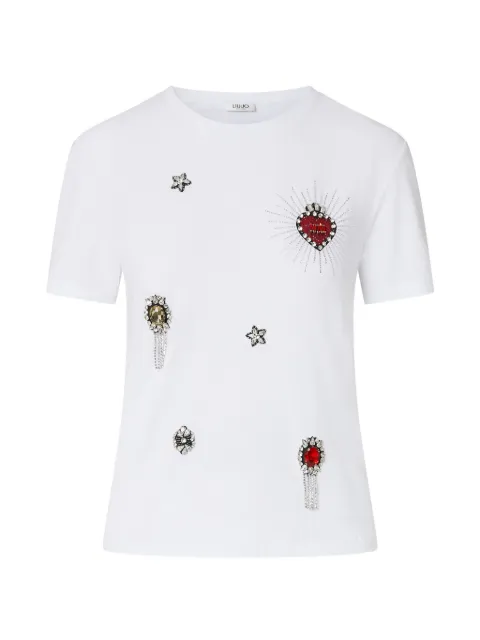LIU JO T-shirt with jewel embroidery