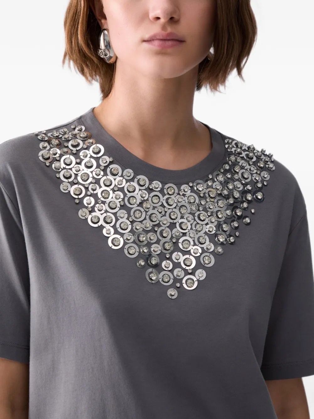 LIU JO T-shirt met borduurwerk Grijs