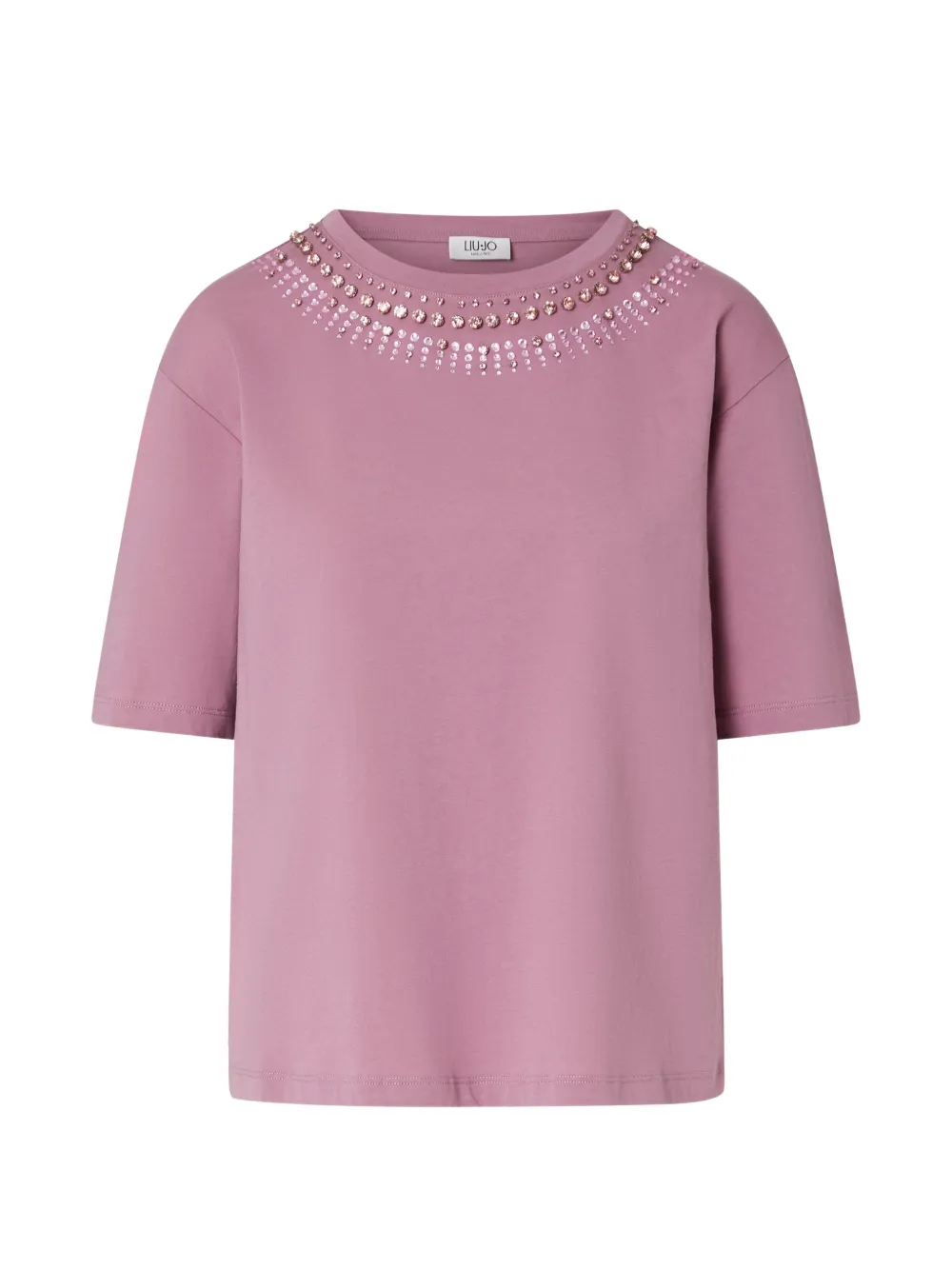 LIU JO T-shirt with jewel embroidery - Rosa