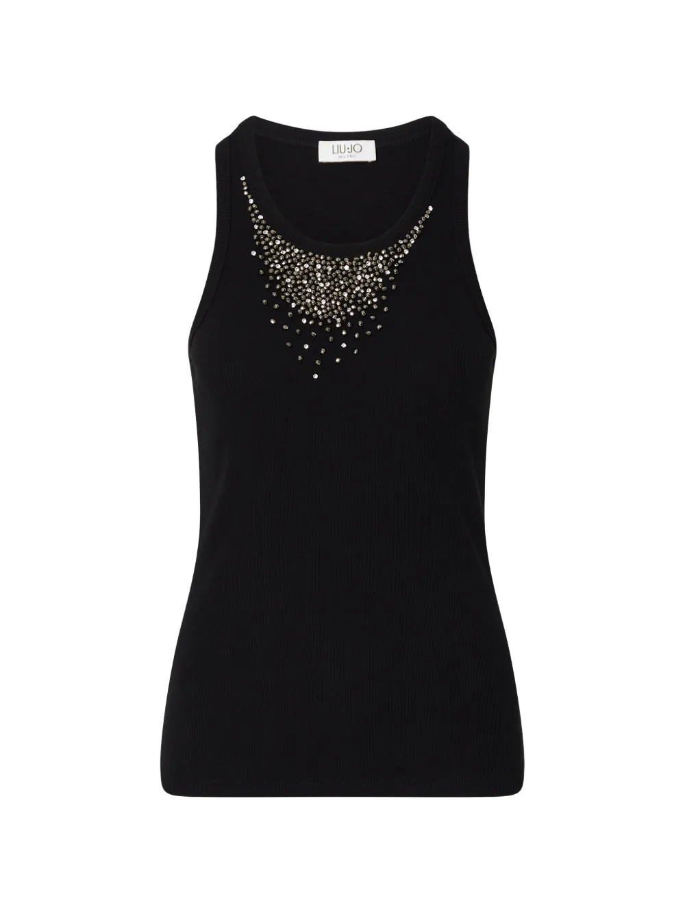 LIU JO T-shirt with jewel decoration - Nero