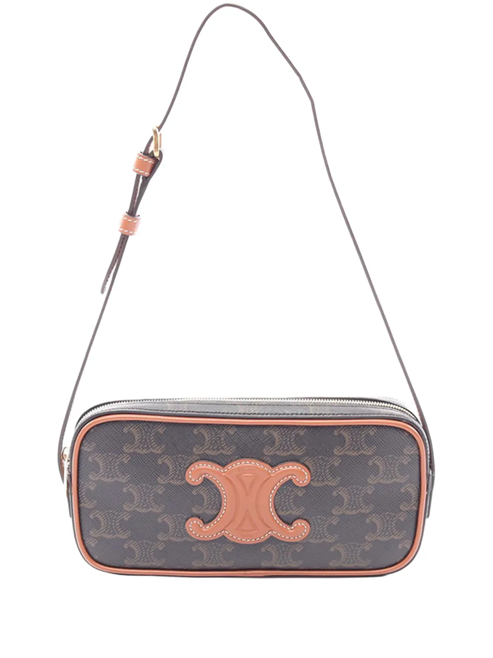 Celine Pre-Owned Borsa a spalla Triomphe Cuir mini 2010-2026 - Marrone