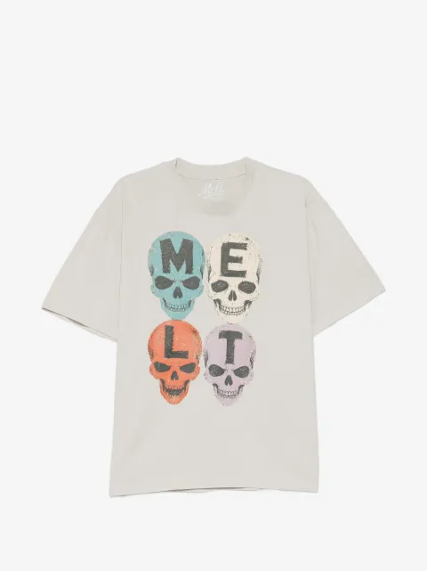 Melt skull-print T-shirt