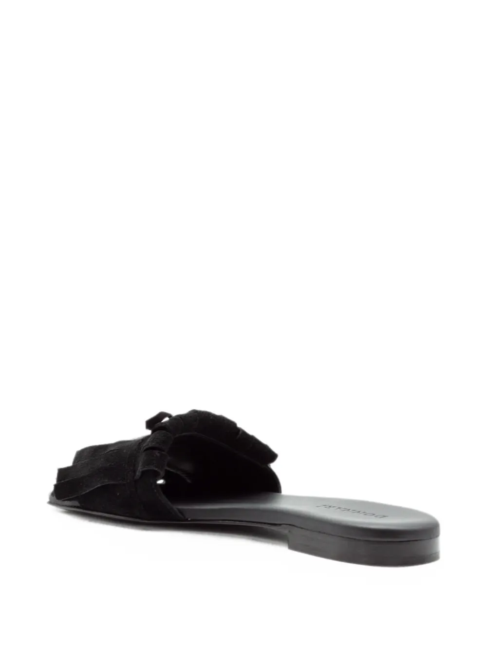 Donnarì Sandalen met franje Zwart