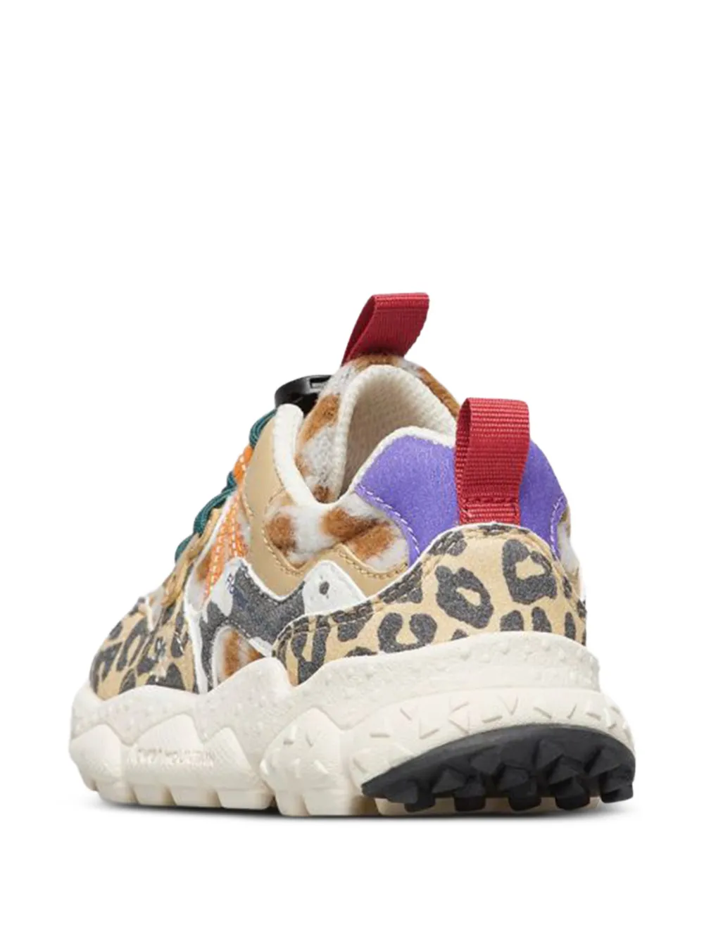 FLOWER MOUNTAIN KIDS Yamano 3 animal-print toggle-fastening sneakers Beige