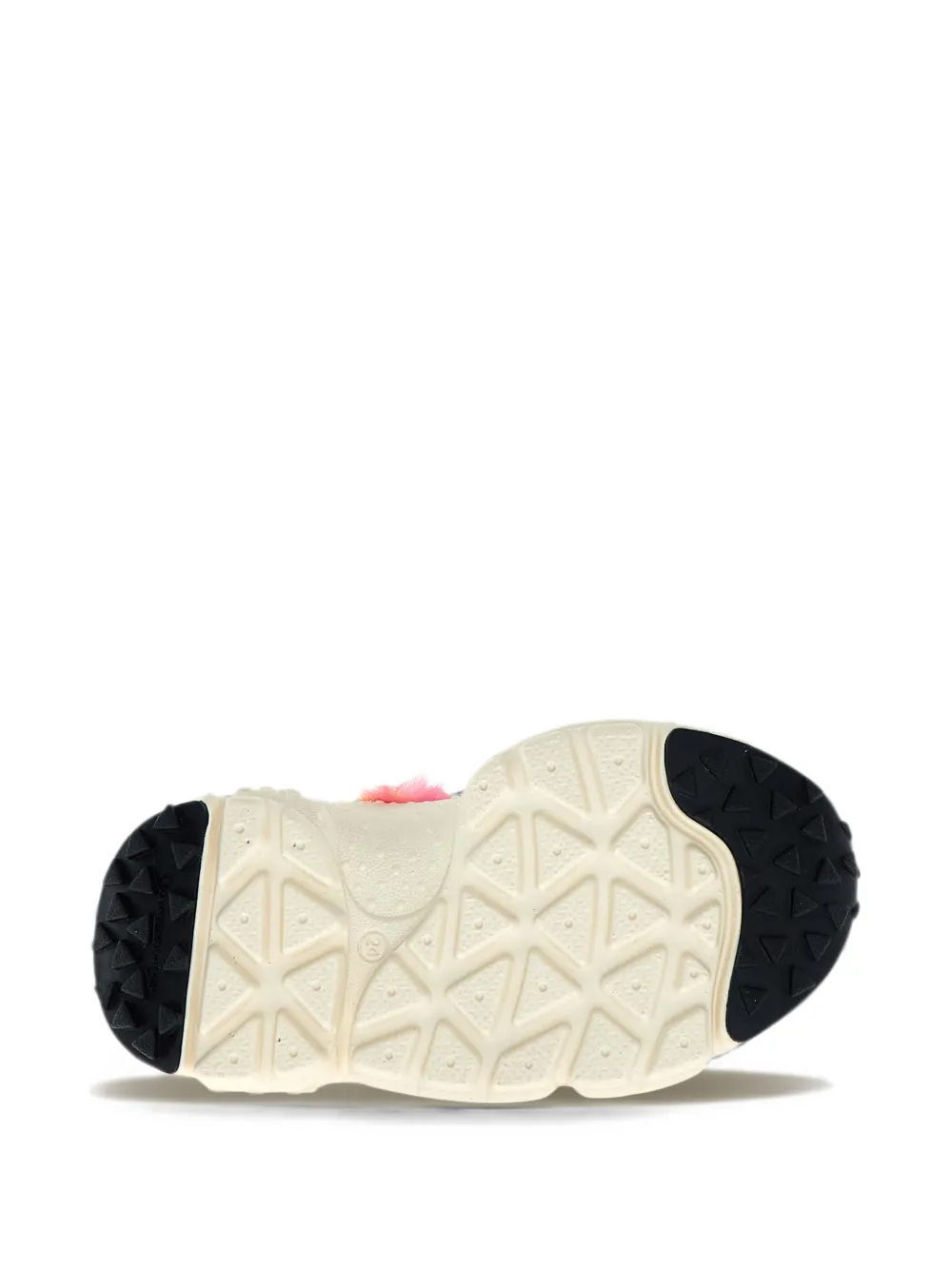 FLOWER MOUNTAIN KIDS faux-fur panelled sneakers Paars