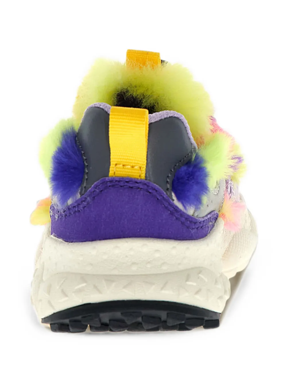 FLOWER MOUNTAIN KIDS faux-fur panelled sneakers Paars