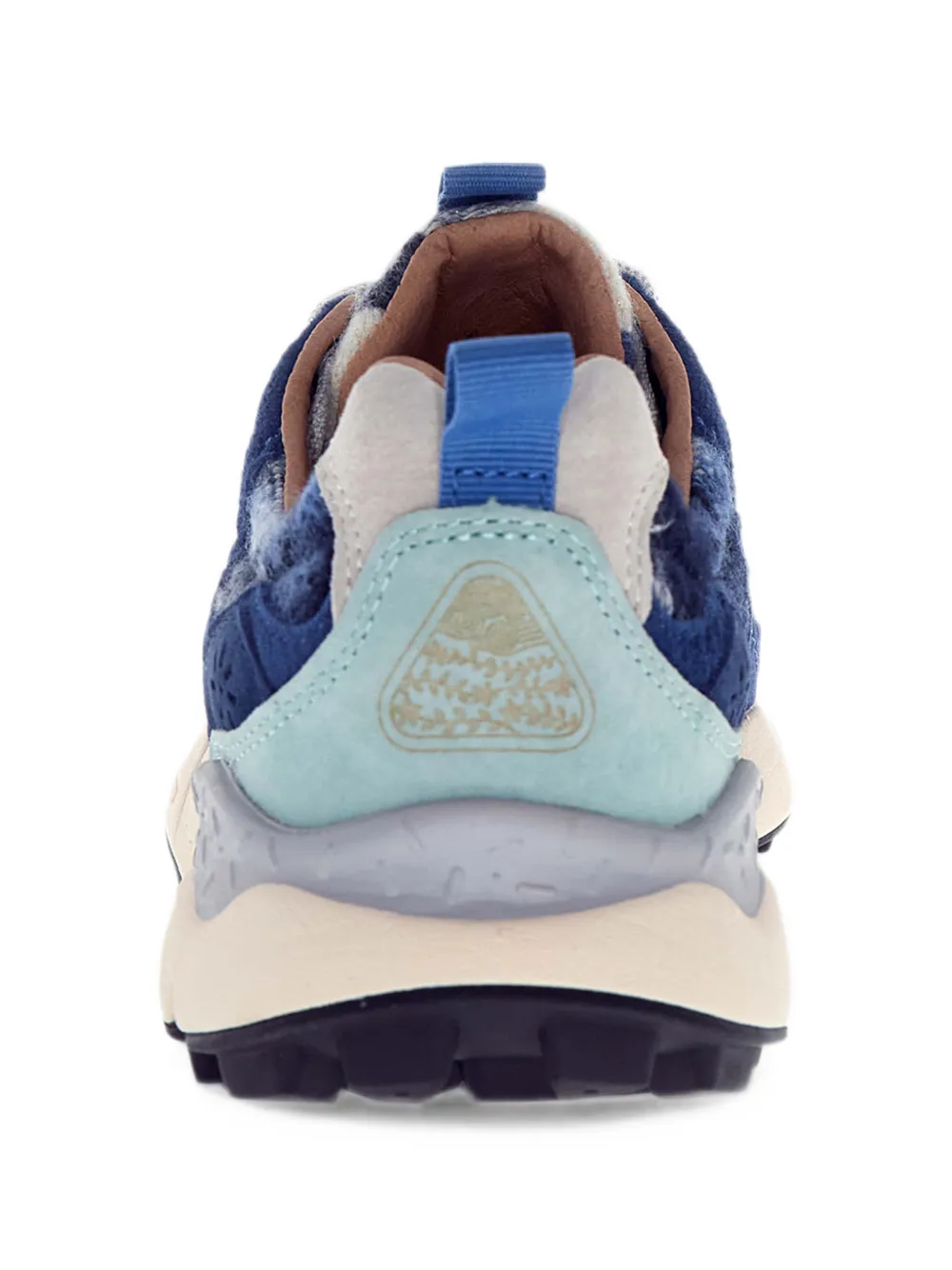 FLOWER MOUNTAIN KIDS Yamano 3 panelled lace-up sneakers Blauw