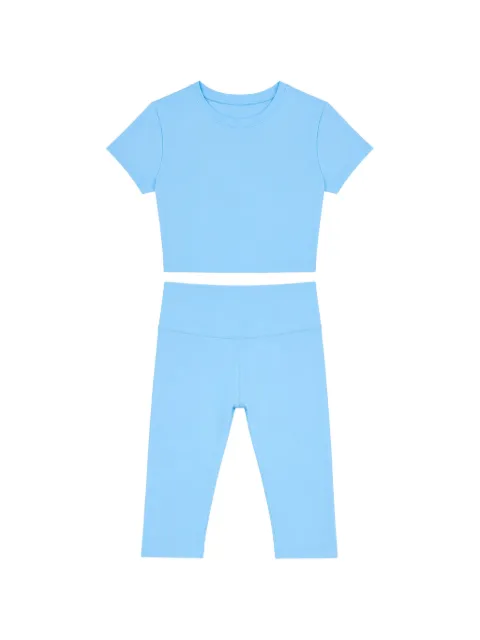 Blanca Sport Kids logo-print cropped T-shirt leggings set