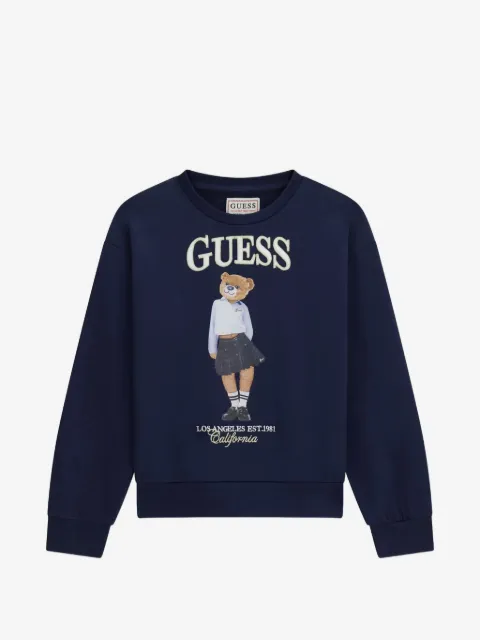 guess kids teddy bear-print sweater