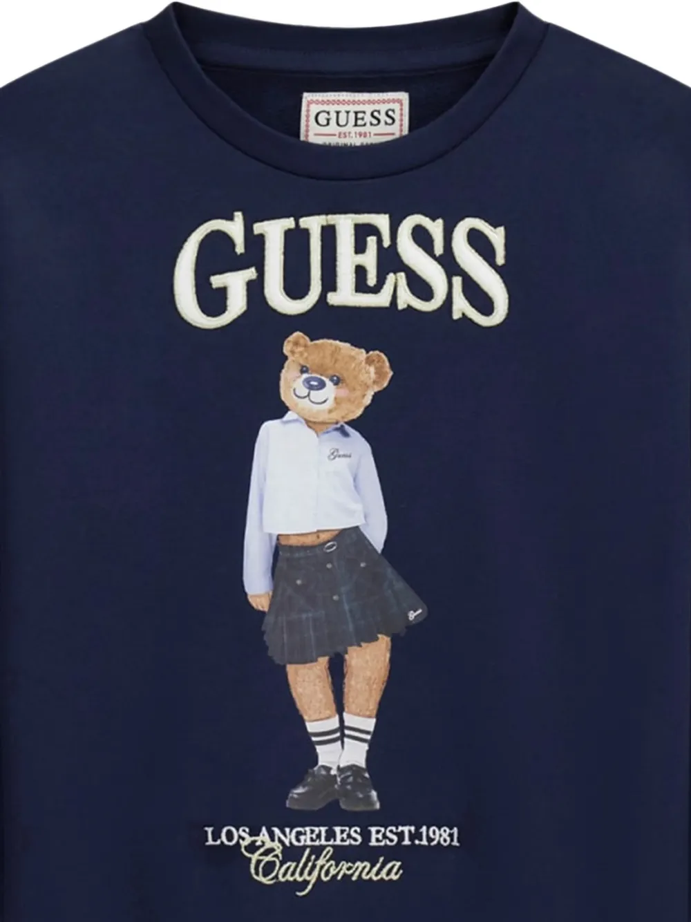 guess kids Trui met Teddy Bear-print Blauw