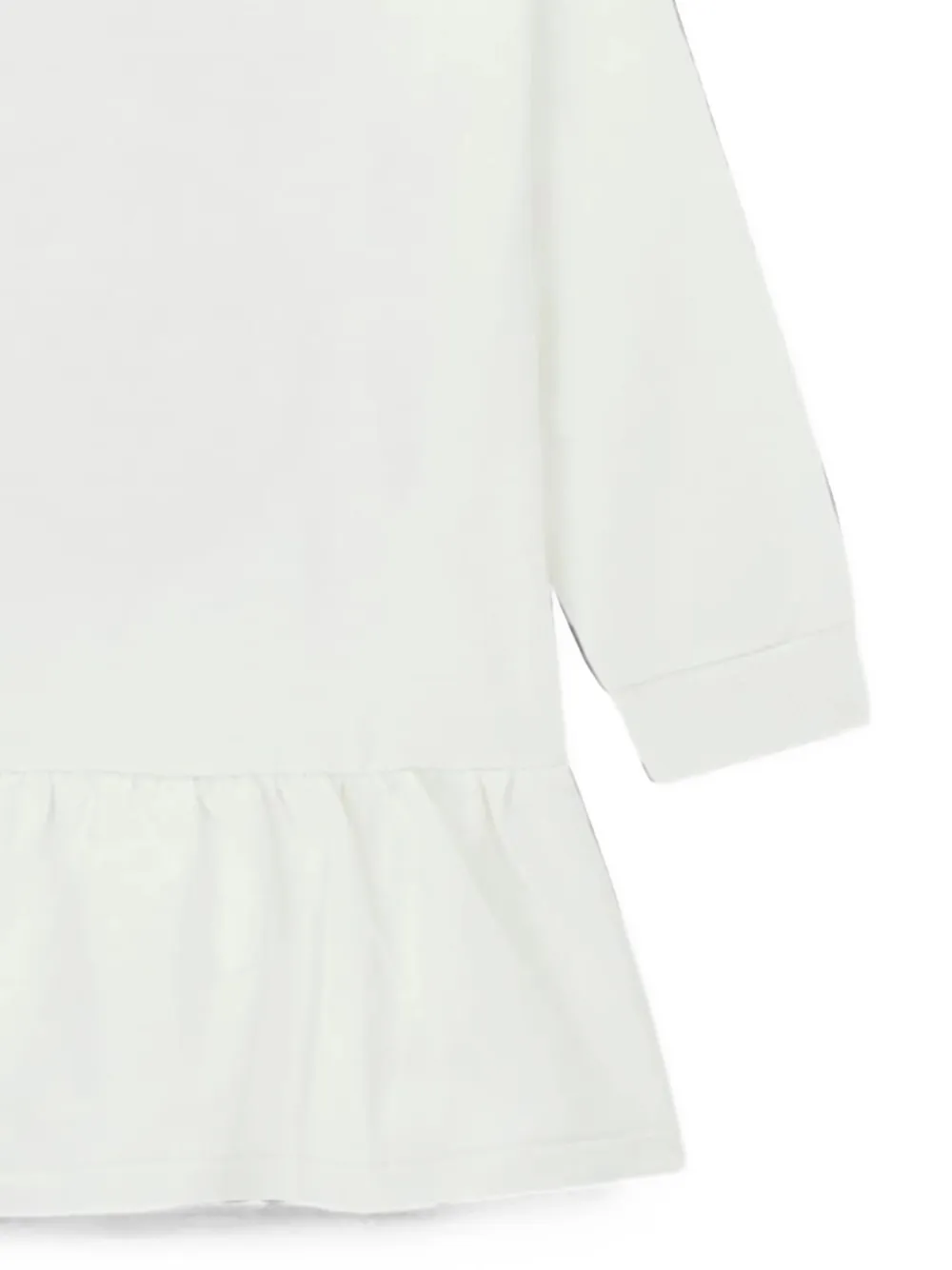 guess kids Jurk met logoprint en ruches Wit