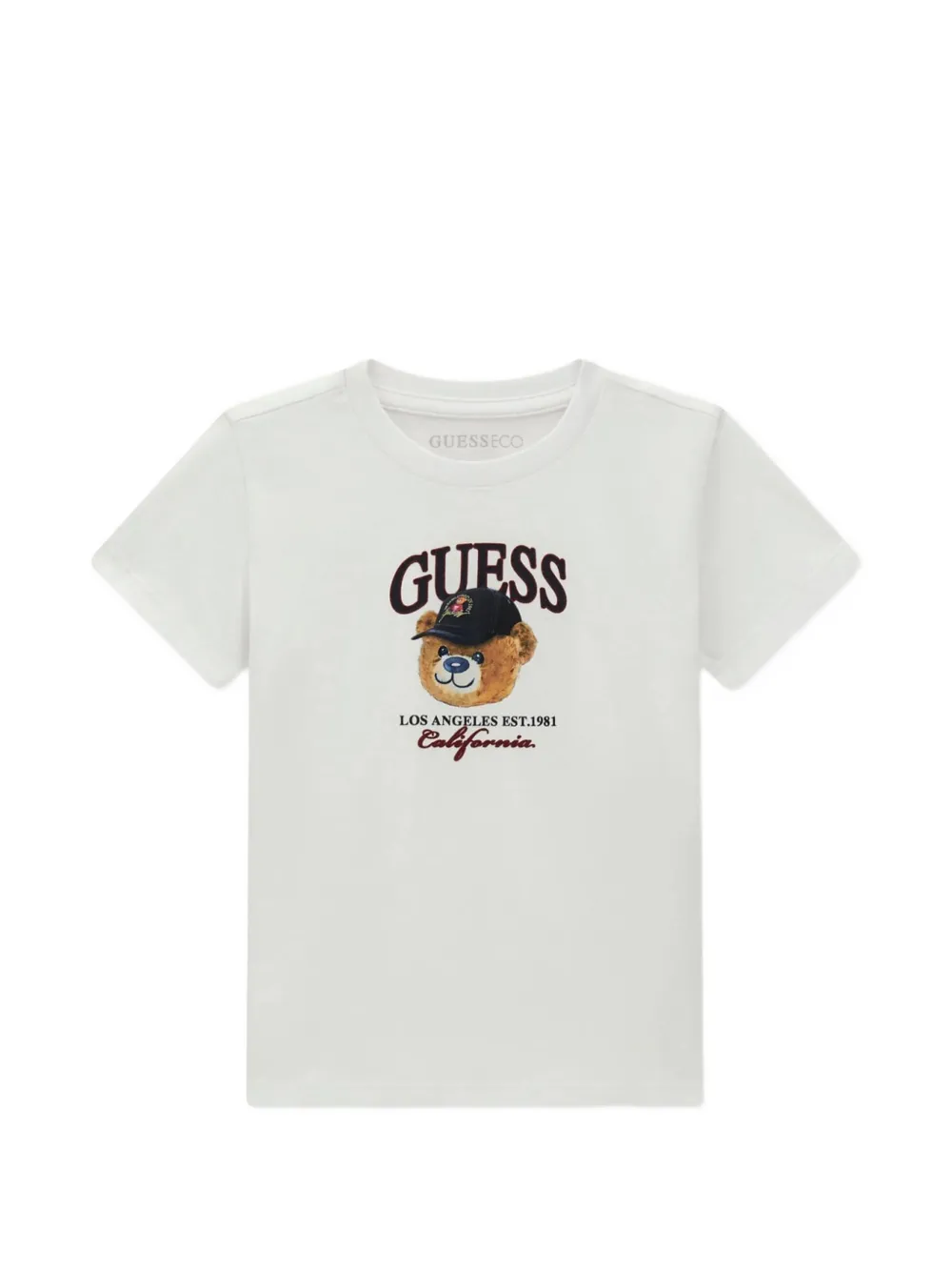 guess kids graphic-print T-shirt - Bianco