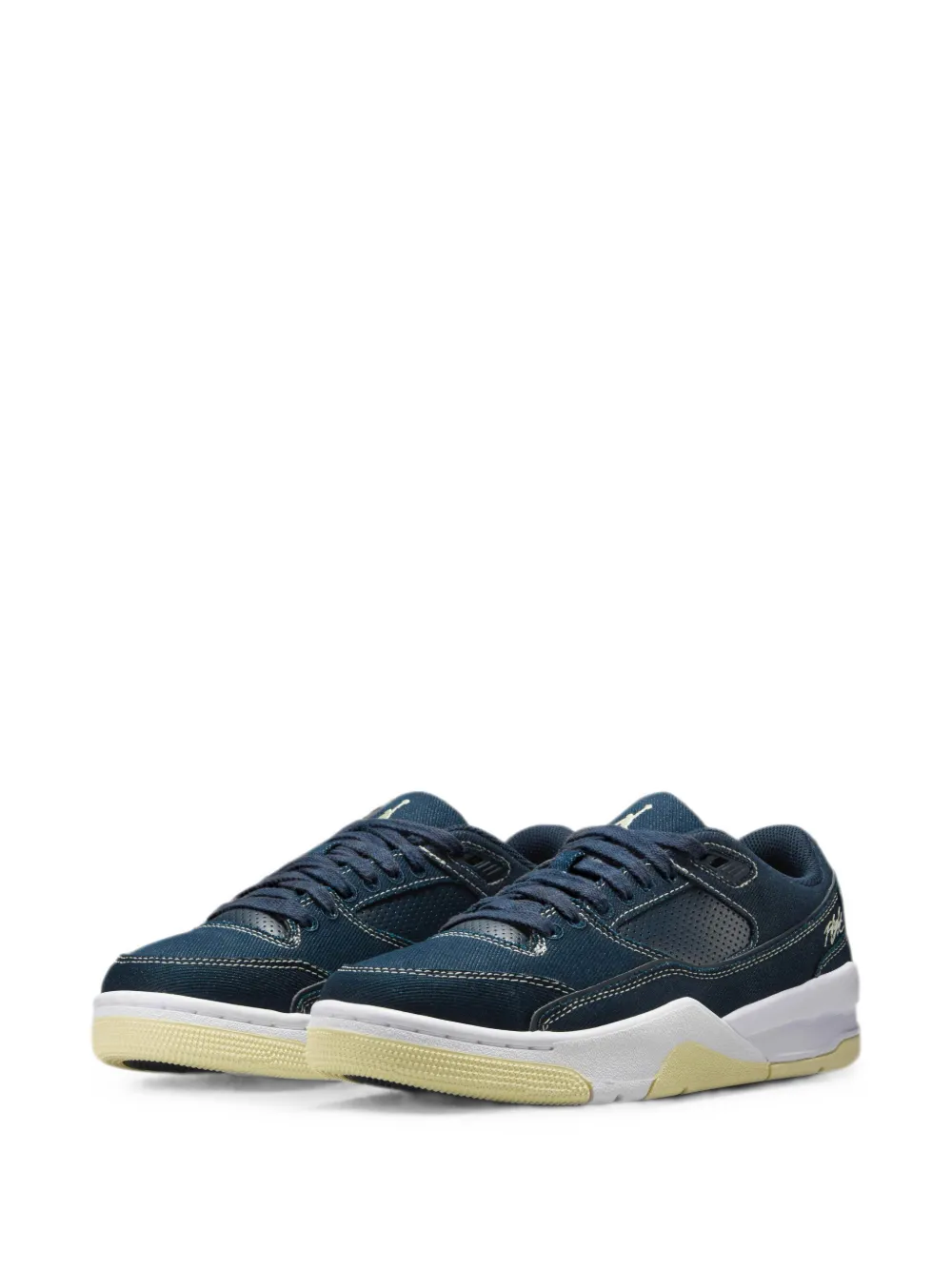 Jordan Flight Court contrast-stitch sneakers Blauw