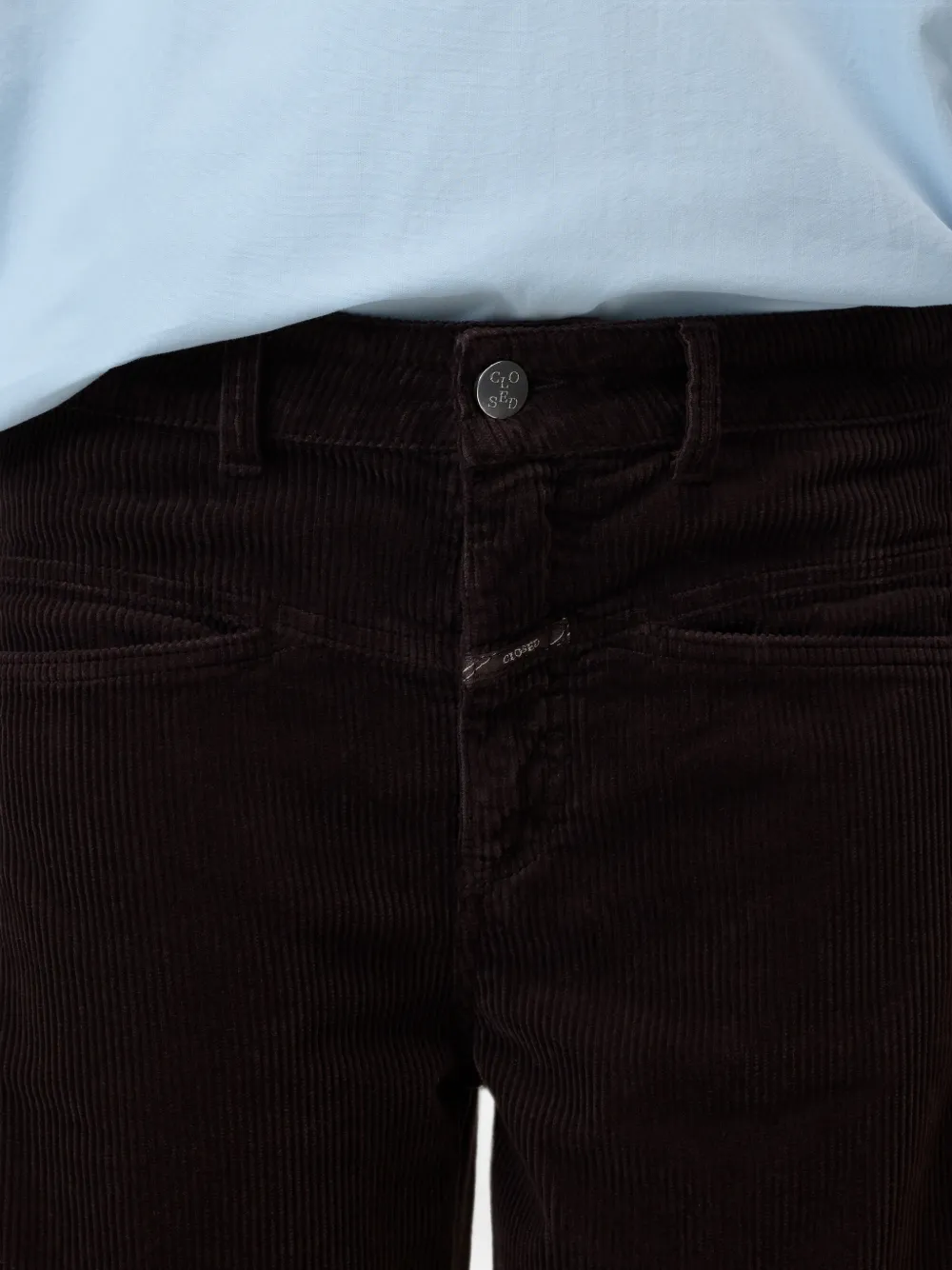 Closed Tori-X ribfluwelen straight broek Bruin