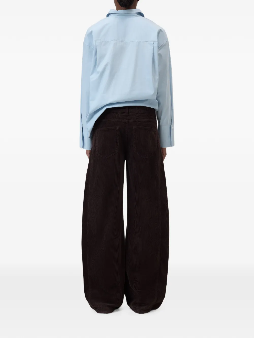 Closed Tori-X ribfluwelen straight broek Bruin