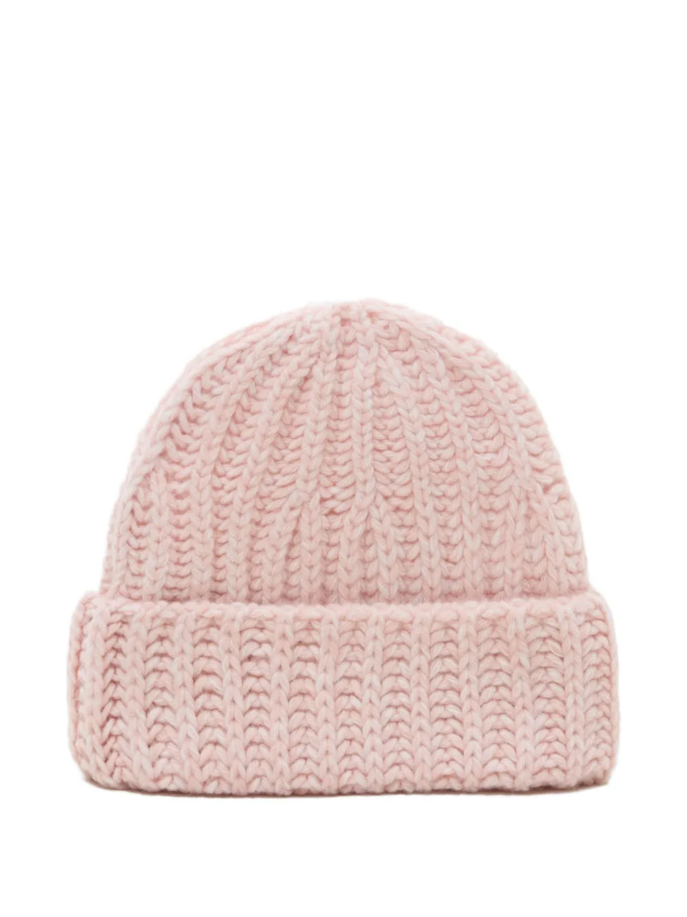 Closed ribbed-knit beanie hat · One Size