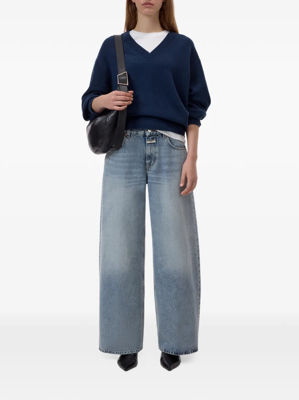 Closed Jayla wide-leg jeans Blauw