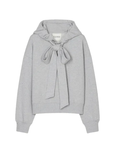 Closed bow-tie hoodie
