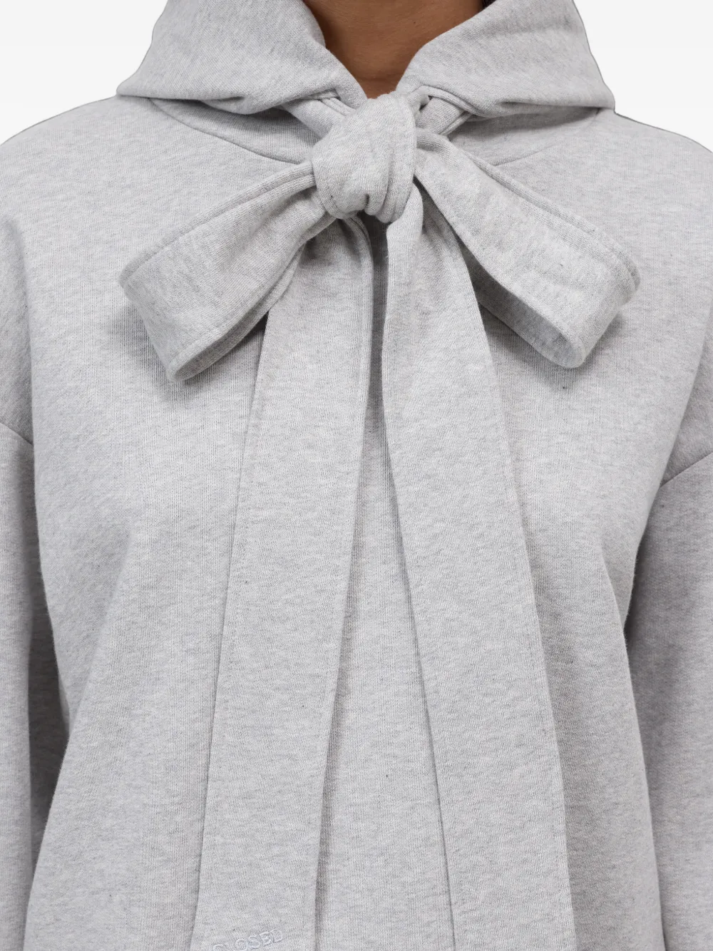 Closed bow-tie hoodie Grijs