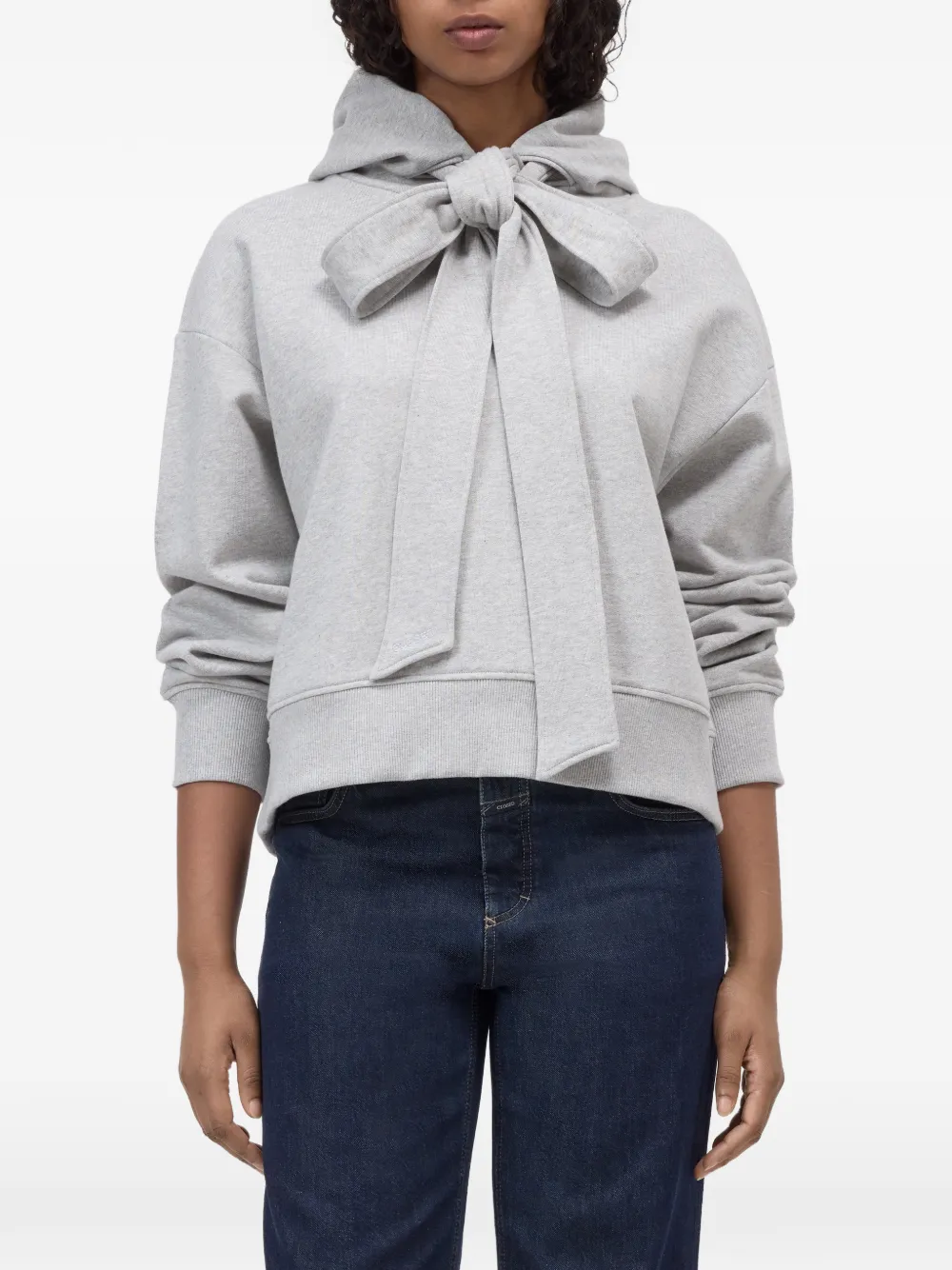 Closed bow-tie hoodie Grijs