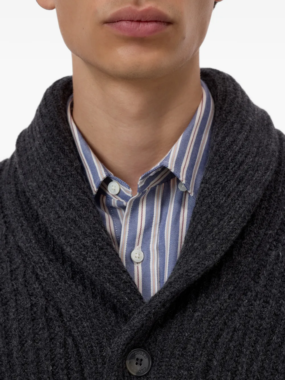 Closed Vest met sjaalkraag Grijs