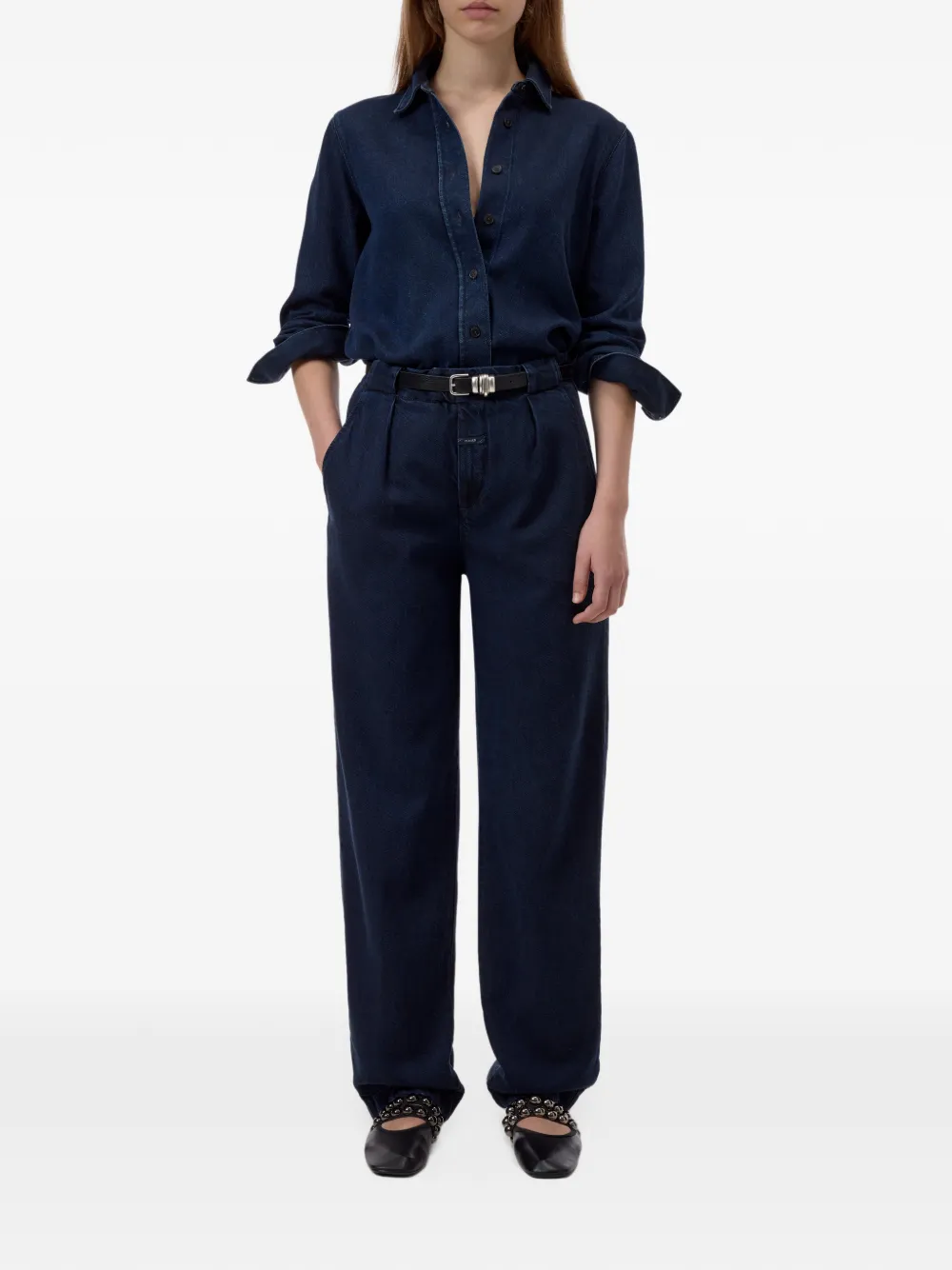 Closed Mawson pleated jeans Blauw