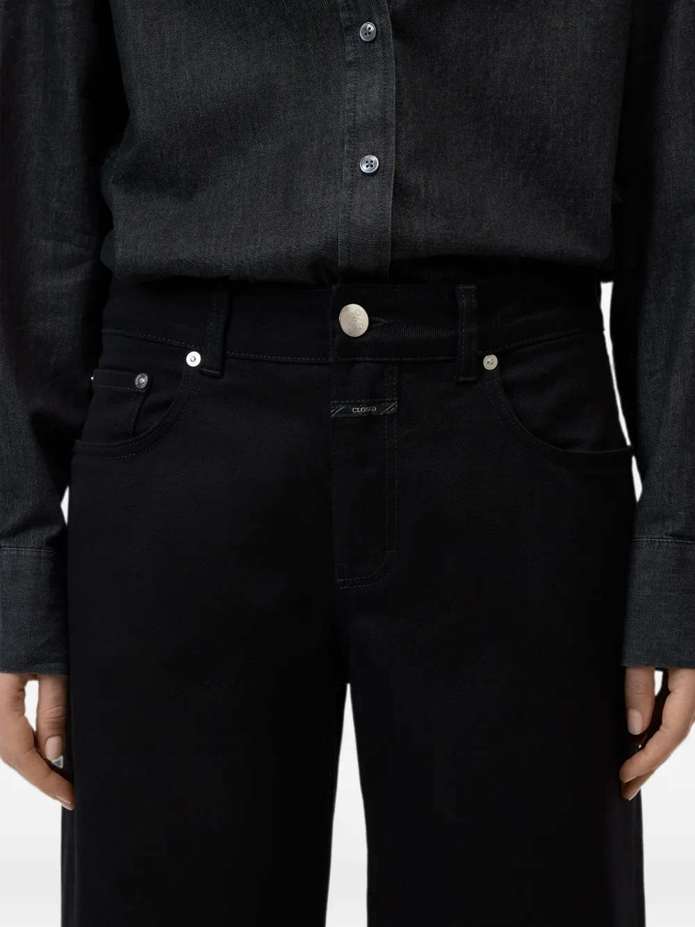 Closed Jayla jeans met wijde pijpen Zwart