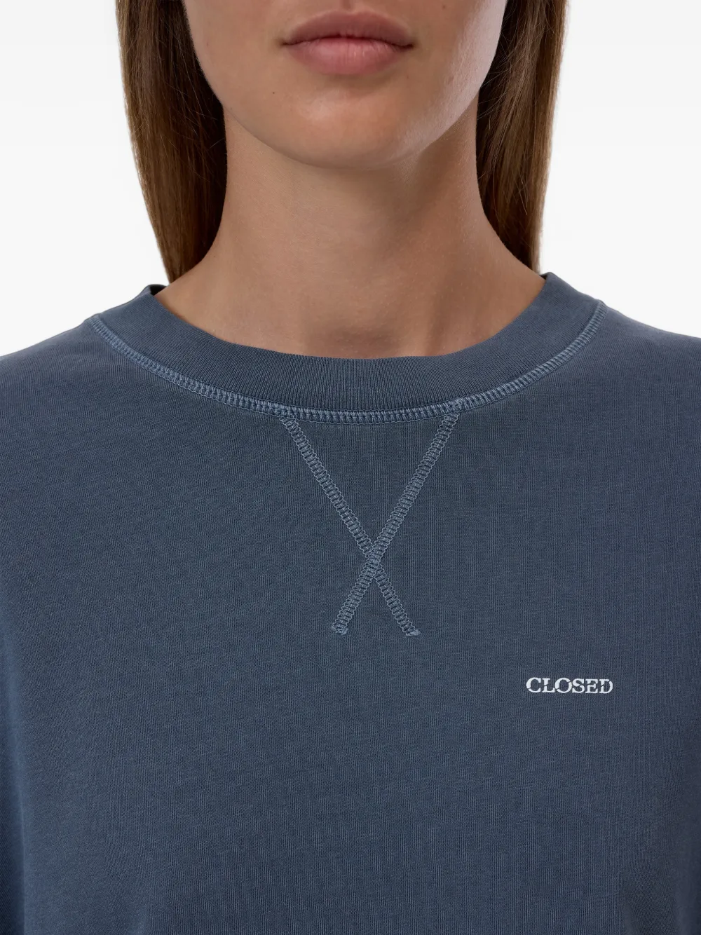 Closed T-shirt met logoprint Blauw