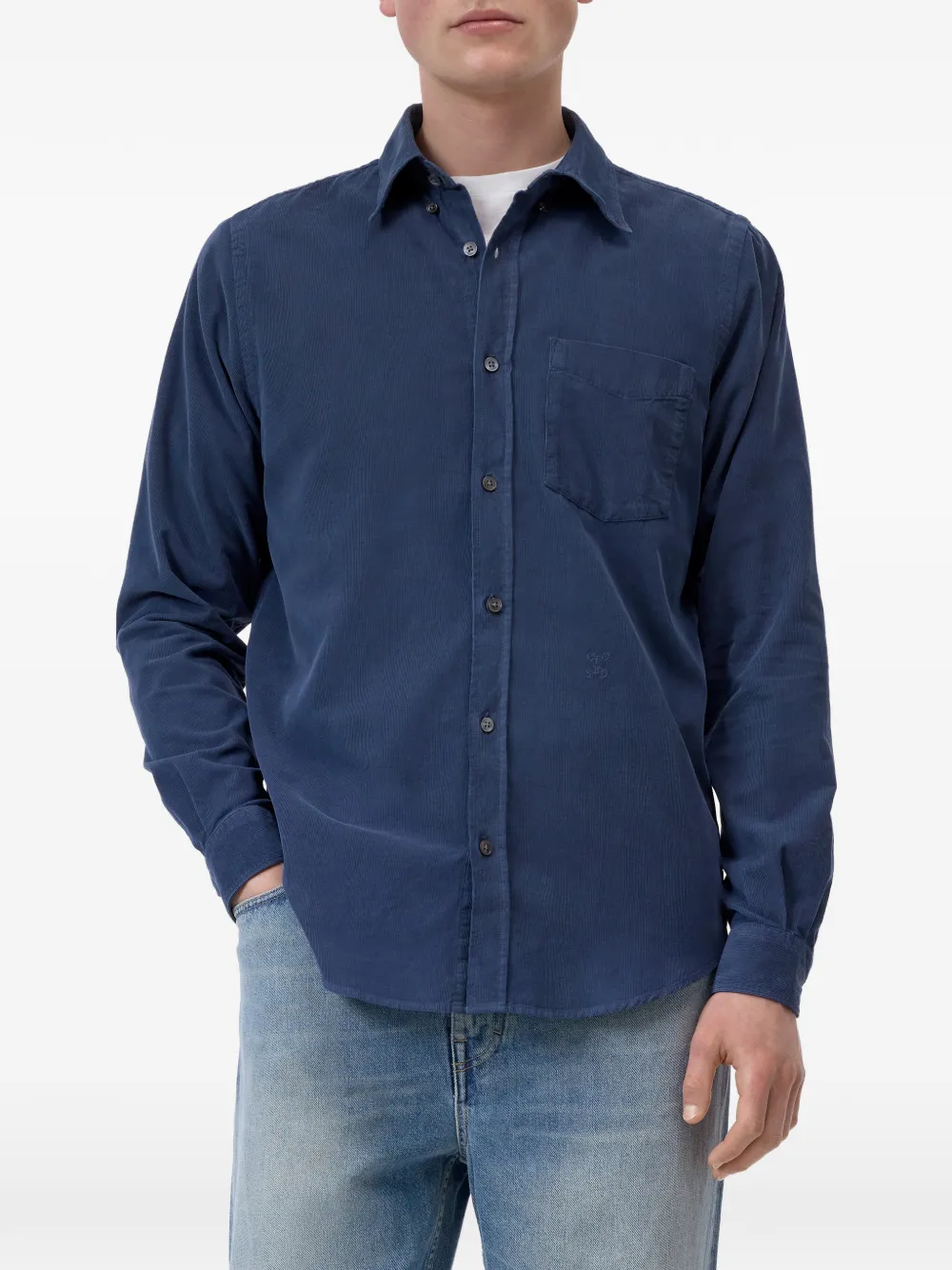 Closed Button-down overhemd Blauw