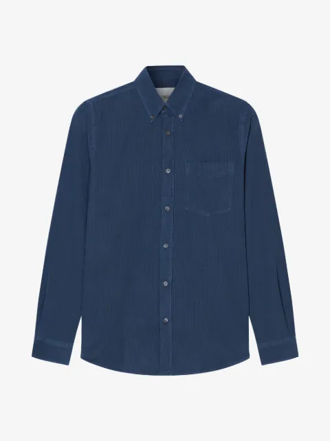 Closed button-down corduroy shirt
