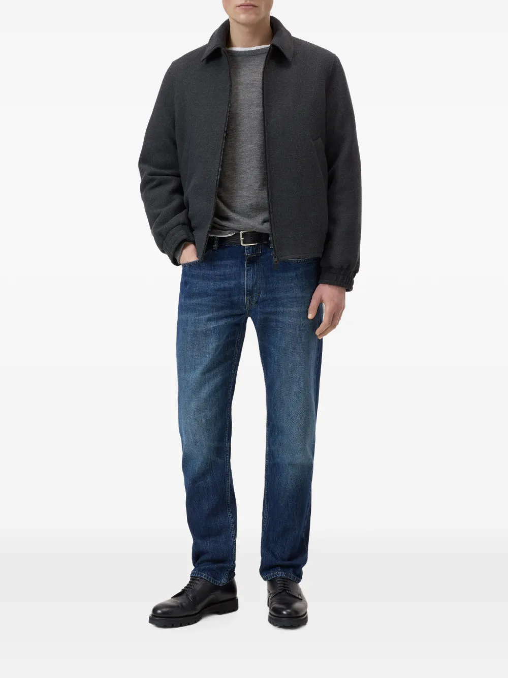 Closed Cooper True straight jeans met vervaagd effect Blauw
