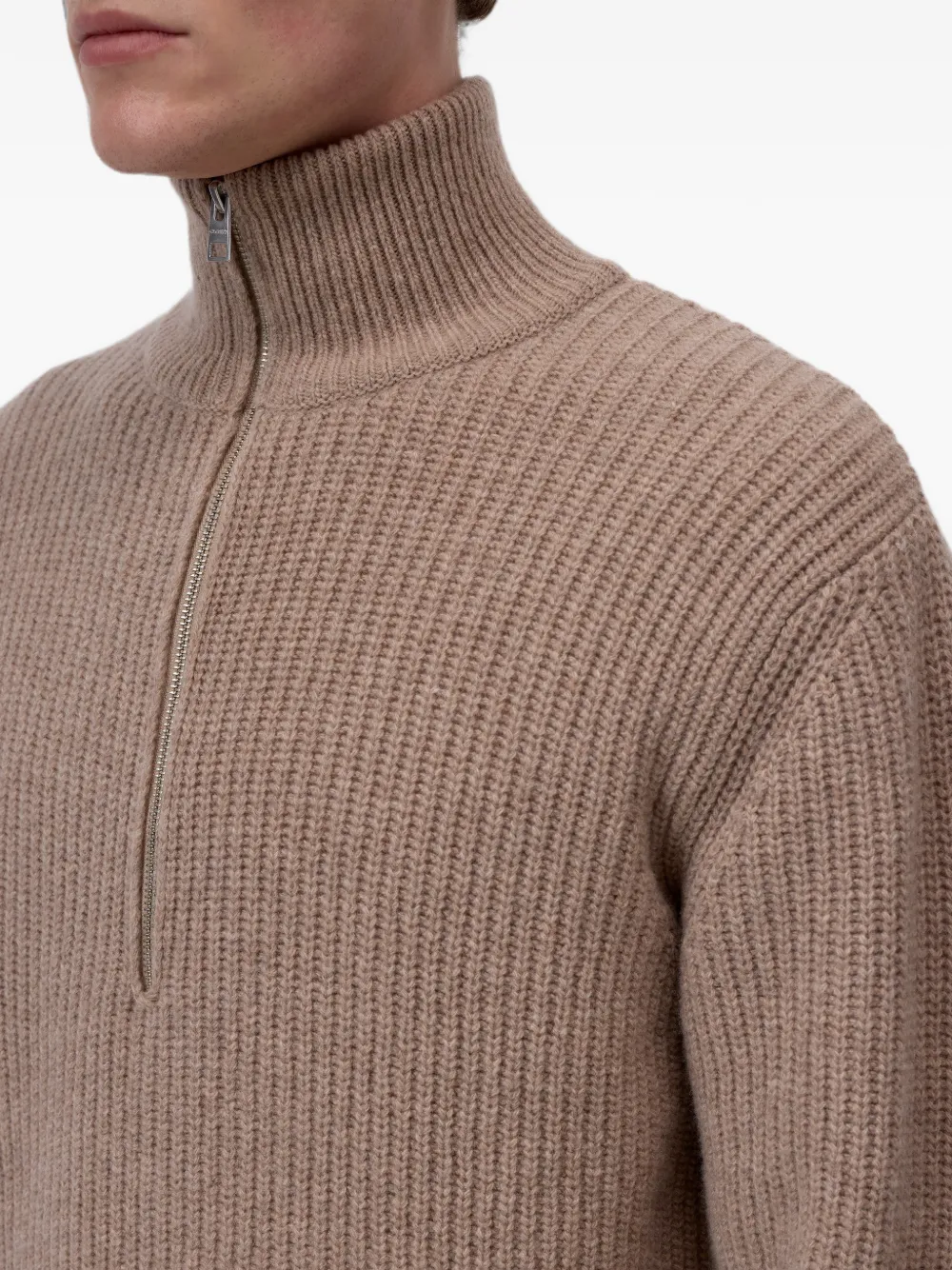 Closed Ribgebreide trui Beige