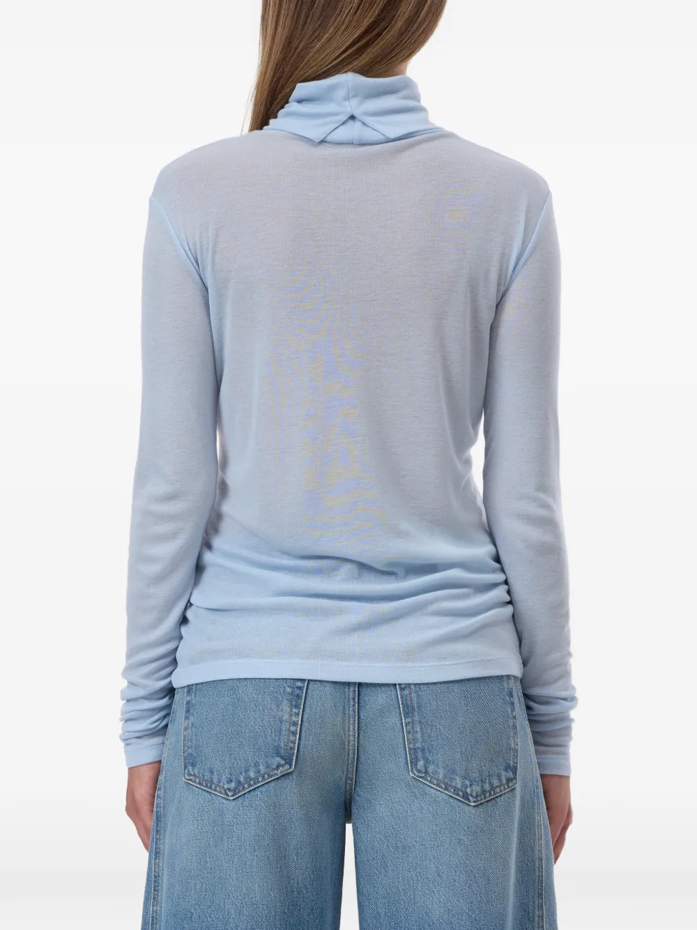 Closed T-shirt met lange mouwen Blauw