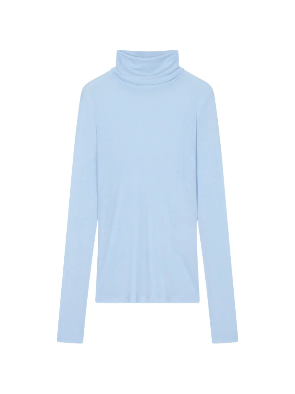 Closed roll-neck long-sleeve T-shirt