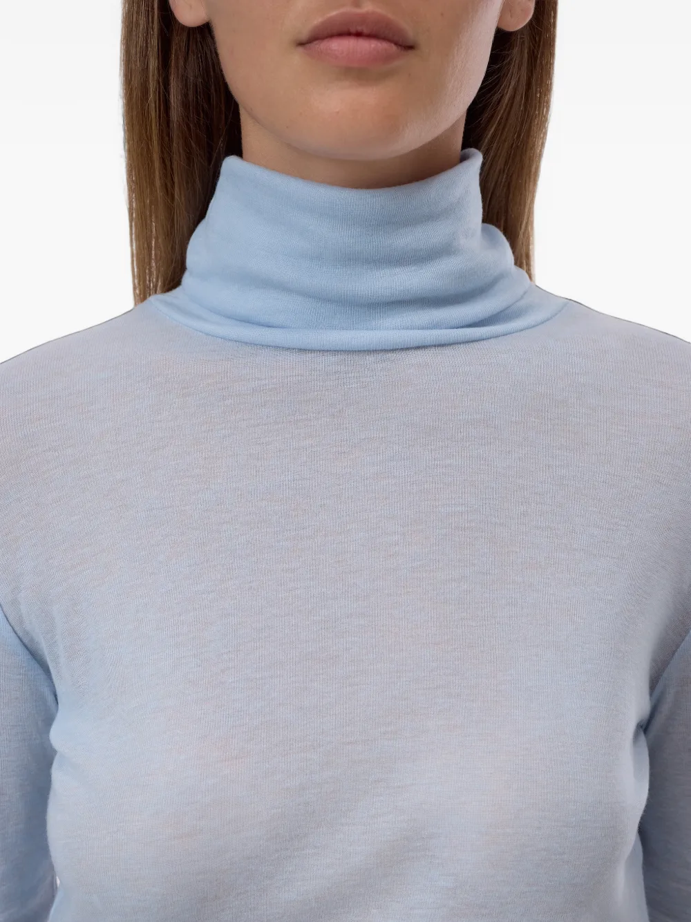Closed T-shirt met lange mouwen Blauw