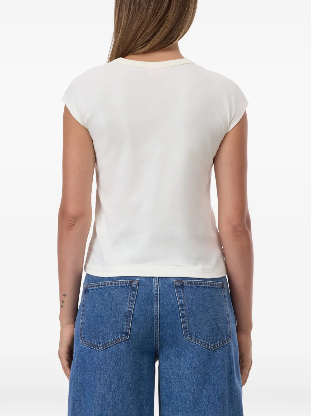 Closed T-shirt met geknoopt detail Beige