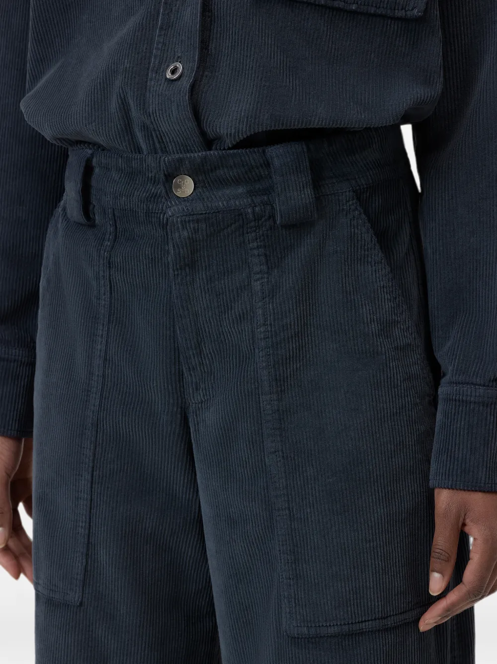 Closed Rhannon ribfluwelen straight broek Blauw