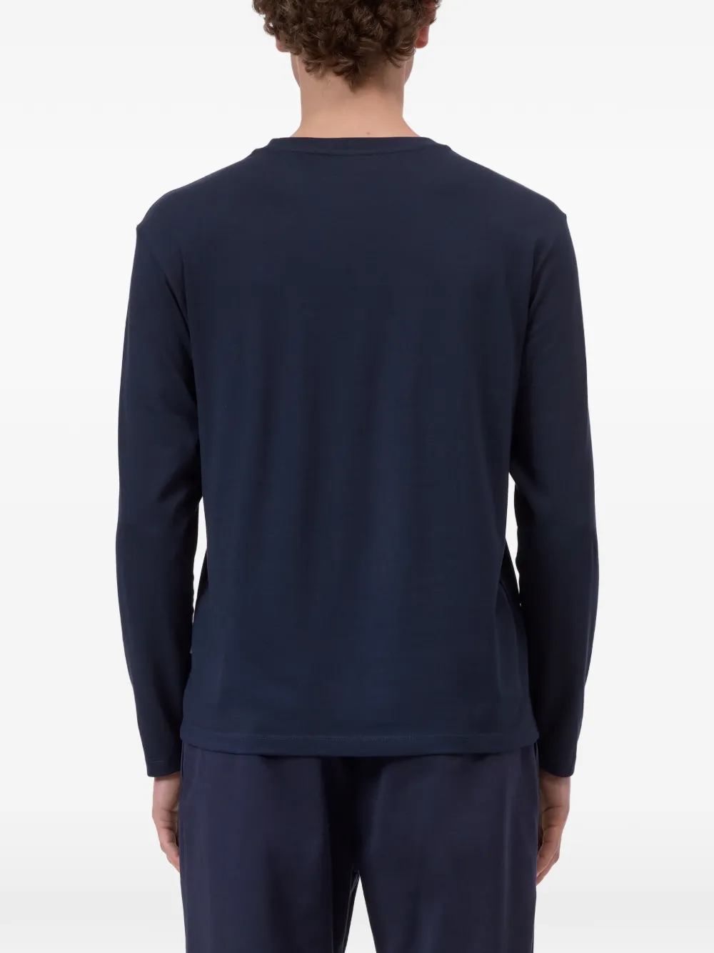 Closed T-shirt met lange mouwen Blauw