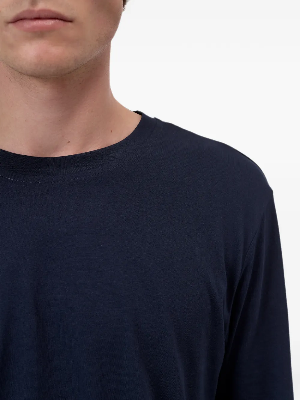 Closed T-shirt met lange mouwen Blauw
