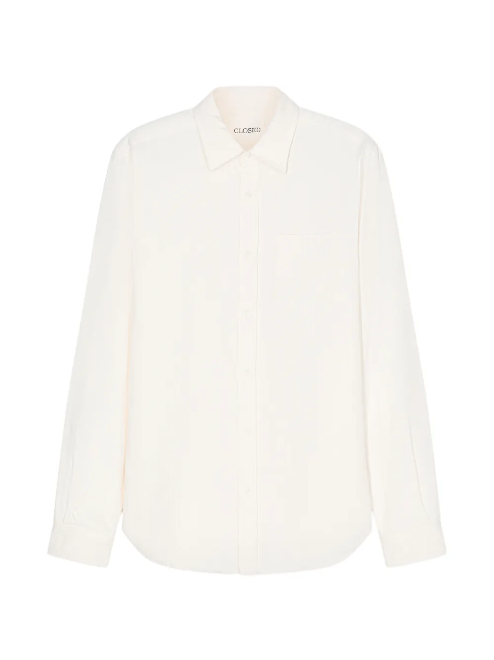 Closed patch-pocket cotton shirt - Toni neutri