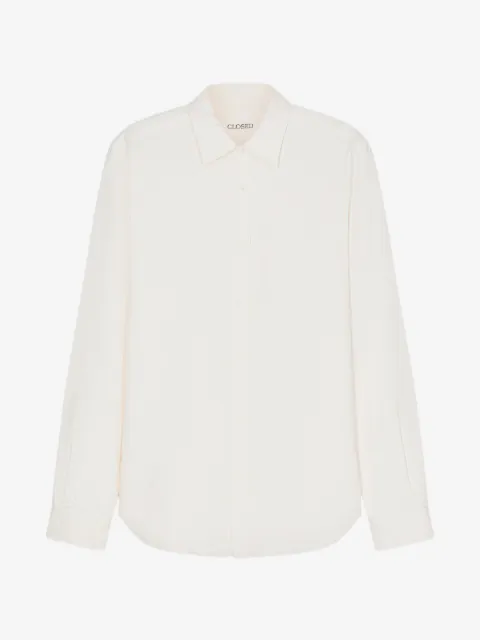 Closed patch-pocket cotton shirt