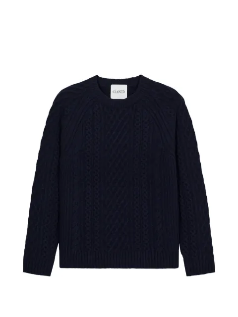 Closed cable-knit sweater