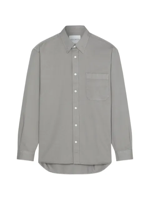 Closed chest-pocket button-down shirt