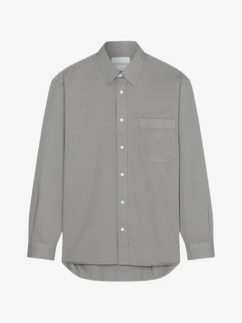 Closed chest-pocket button-down shirt