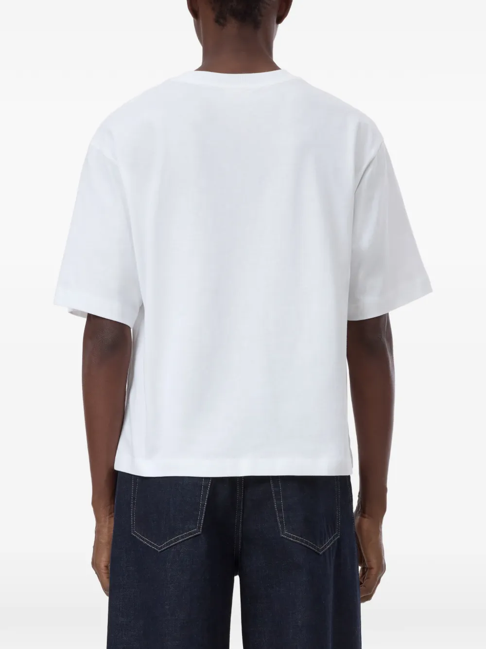 Closed T-shirt met geborduurd logo Wit